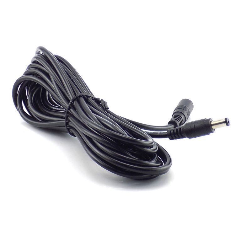 5 metri CABLU PRELUNGITOR DE ALIMENTARE DC 5.5 MM X 2.1 MM T-M 5M NEGRU