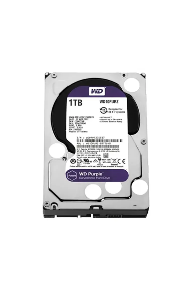 WD Purple 1 TB Surveillance Hard Drive – 3.5″ SATA III