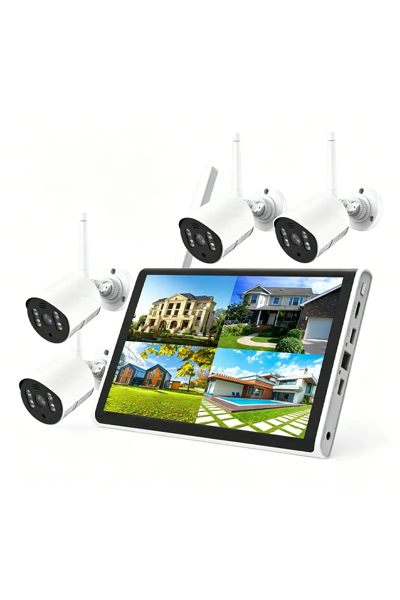 BulletTablet-Kit- 4001 4 main 1 4 RobiCam WiFi cameras with 10.1″ monitor and built-in recorder