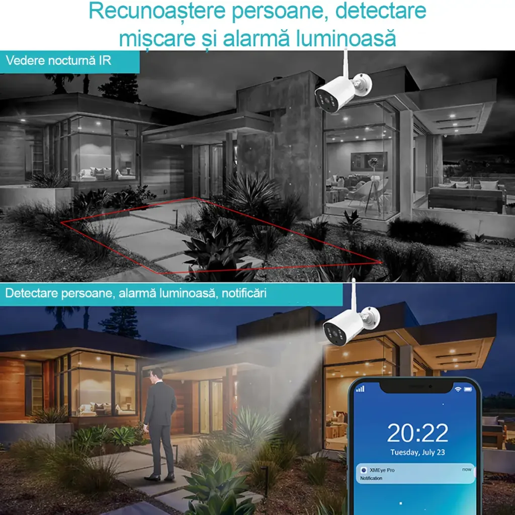 4 RobiCam WiFi cameras with 10.1″ monitor and built-in recorder
