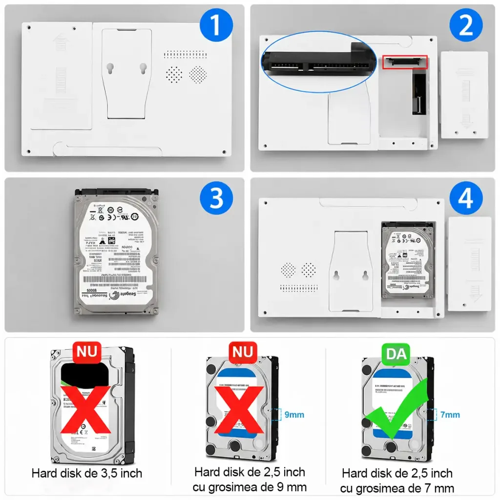 4 RobiCam WiFi cameras with 10.1″ monitor and built-in recorder