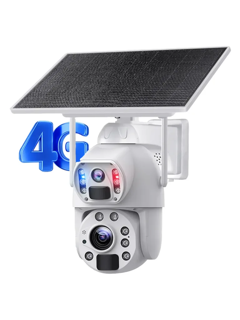 RobiCam 599 Solar 4G 6MP Ultra HD 20X Zoom - Cea mai inovatoare cameră solară duală cu zoom optic și lasere în infraroșu pentru vedere pe timp de noapte până la 100 de metri