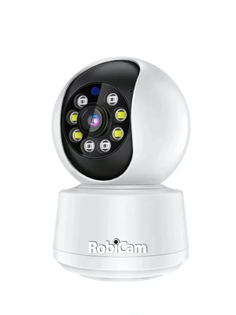 RobiCam R8 – Cameră interioară rotativă cu acoperire la 360°, aplicație iCSee, vedere pe timp de noapte color și sunet ultra-clar