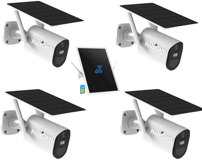 Set 4 camere solare WiFi RobiCam BC17 + Router solar 4G LTE - Autonomie deplina pentru monitorizare si protectie oriunde