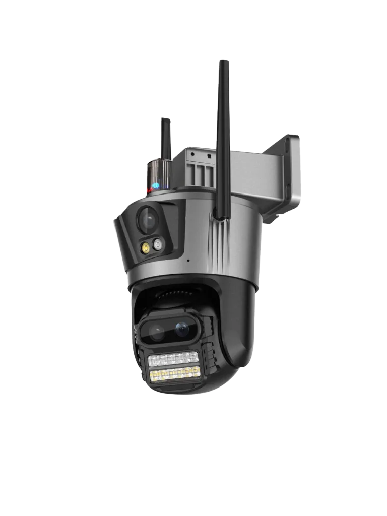 RobiCam QuadView 16MP – cameră WiFi cu 4 obiective, zoom 8X, urmărire AI și panoramă la 180°