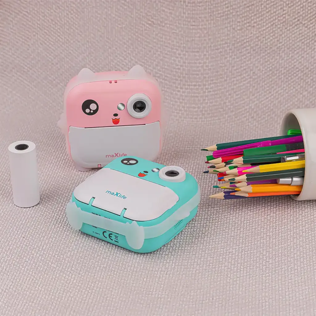 Cameră foto instantanee pentru copii cu imprimantă și Bluetooth