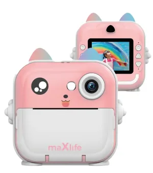 Cameră foto instantanee pentru copii cu imprimantă și Bluetooth pink