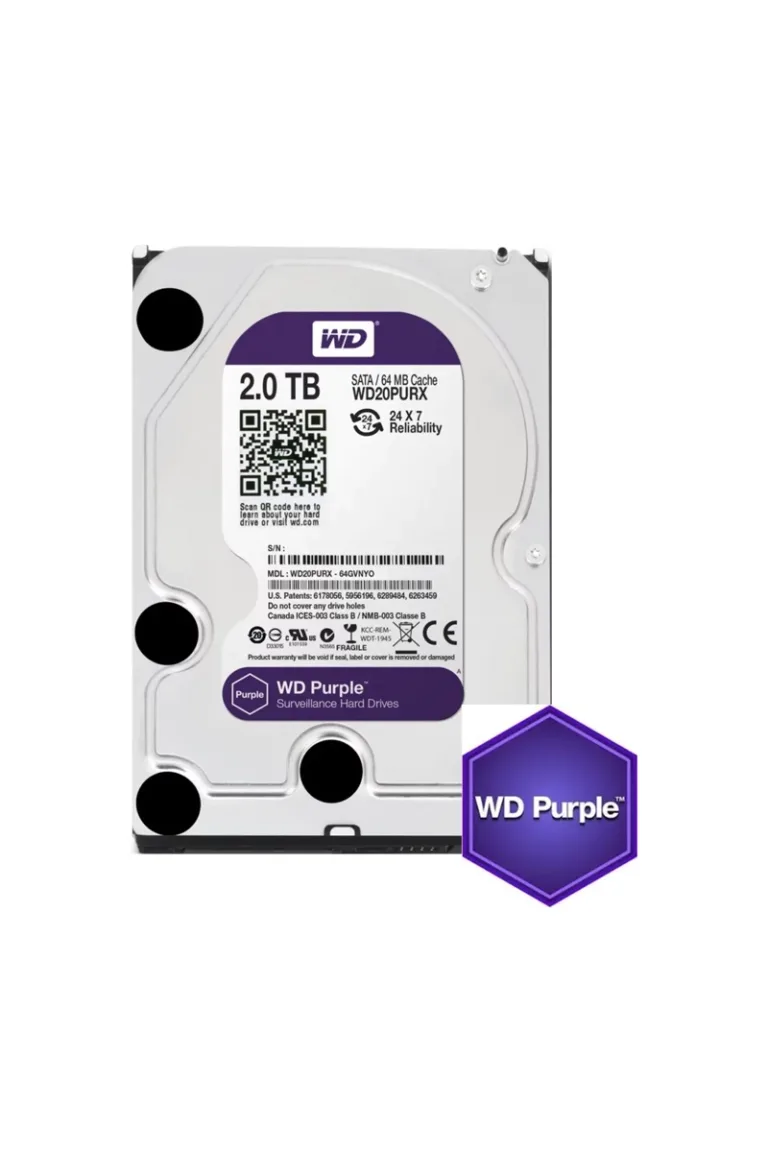 Hard drive WD Purple WD23PURZ, 2TB, 5400rpm, 256MB, SATA 3