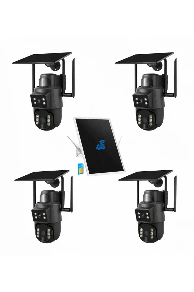 4хRobiCam S4 DualView Solar WiFi 6MP + 4G LTE Solar Router RobiCam