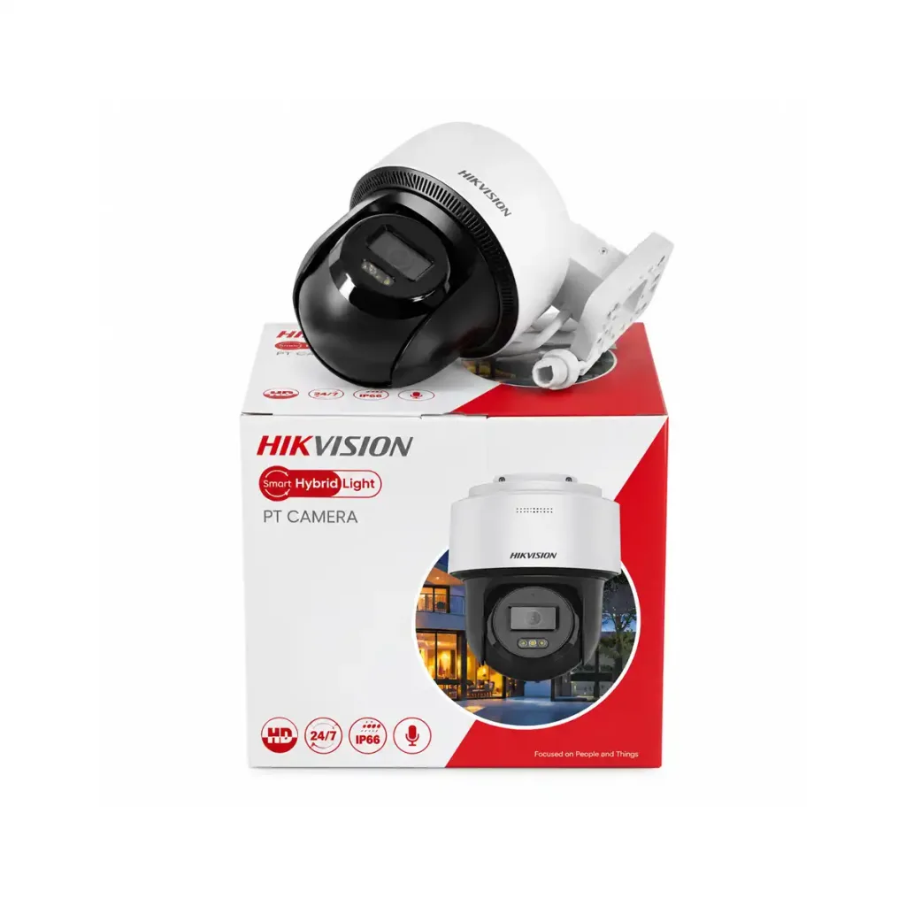 Hikvision DS-2DE2C400MWG-E (4mm) – Cameră IP PoE PT de 4MP cu lumină hibridă inteligentă, detectare umană și funcție de urmărire automată Lite