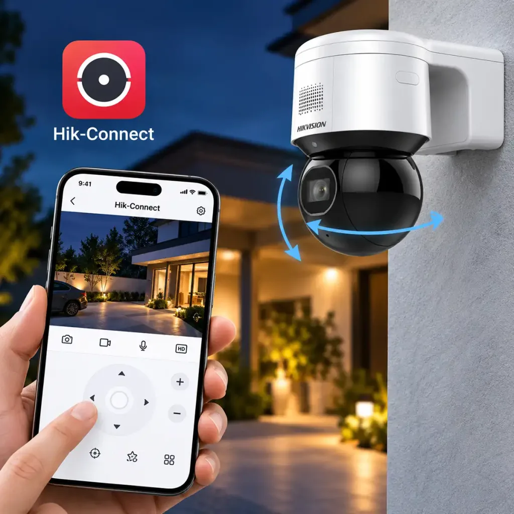 Hikvision DS-2DE3A404IWG-E/W – Cameră IP PTZ Wi-Fi/PoE de 4MP cu zoom optic 4×, DarkFighter și clasificare AI