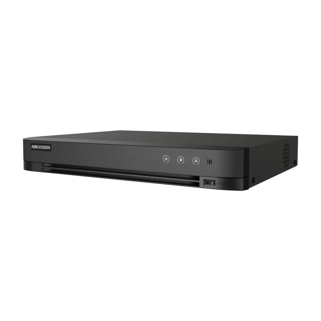 Hikvision iDS-7204HUHI-M1/XT – DVR AcuSense cu 4 canale și 8MP, cu recunoaștere facială și intrări de alarmă