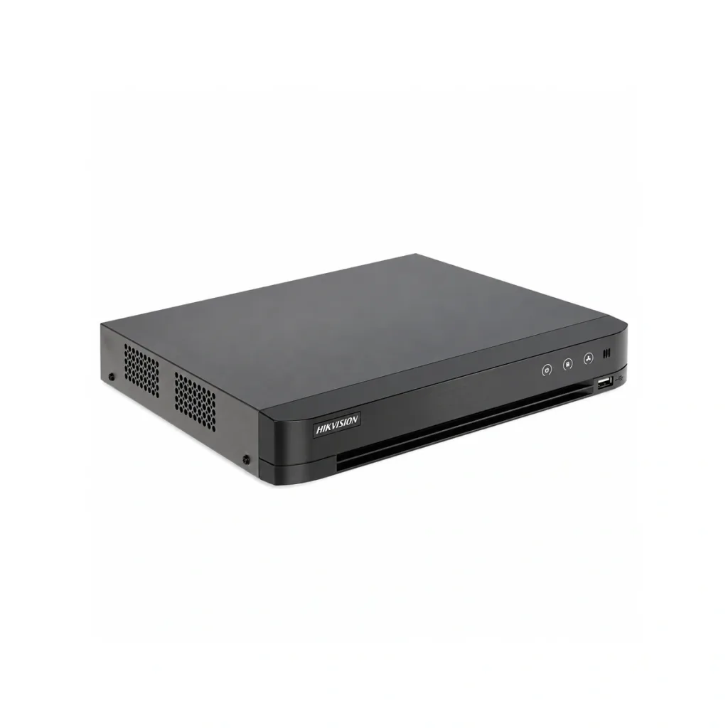 Hikvision iDS-7204HUHI-M1/XT – DVR AcuSense cu 4 canale și 8MP, cu recunoaștere facială și intrări de alarmă