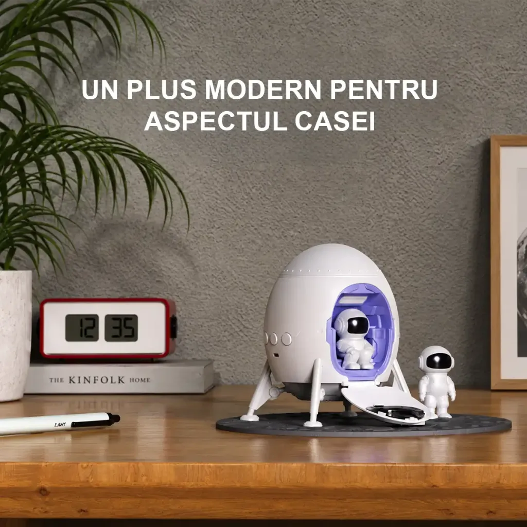 Proiector LED Galactic cu difuzor Bluetooth XO CF38 Lander Starlight – alb