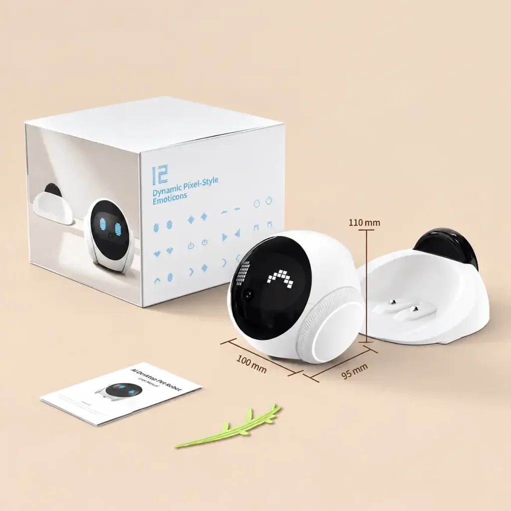 Robot mobil cu cameră Full HD pentru monitorizarea și joaca cu animalele de companie | Tuya Smart | 2600 mAh