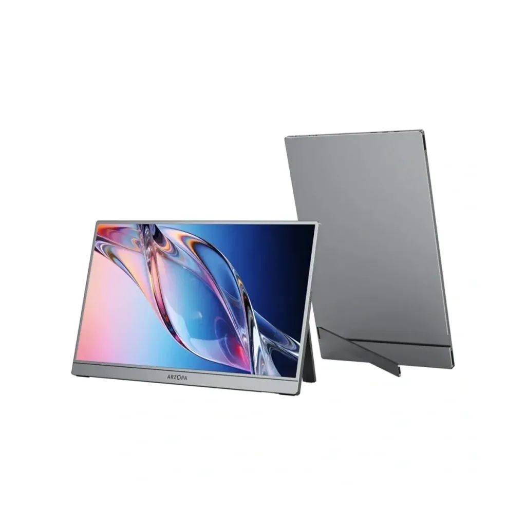 ARZOPA Z1C 16.1″ – monitor IPS Full HD portabil cu USB-C, HDMI, HDR10 și suport încorporat – Gri