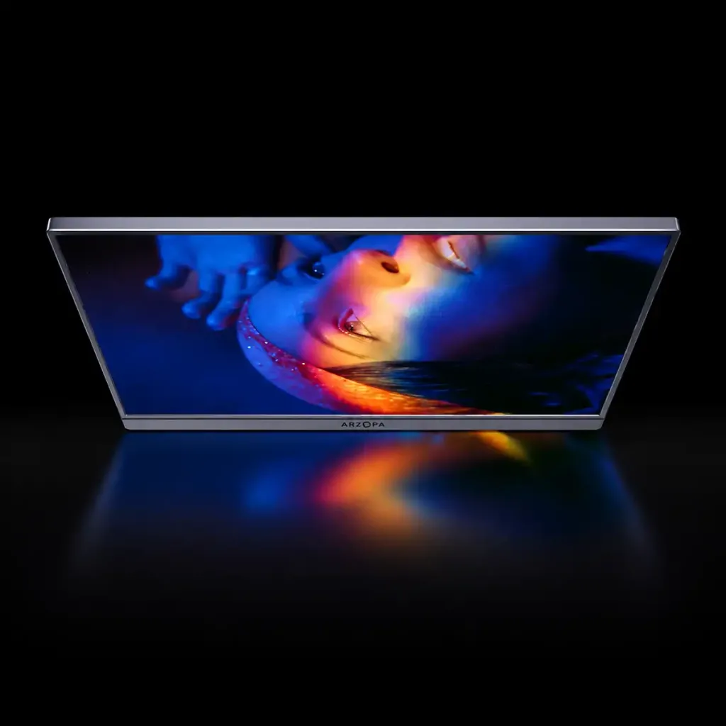 ARZOPA Z1C 16.1″ – monitor IPS Full HD portabil cu USB-C, HDMI, HDR10 și suport încorporat – Gri