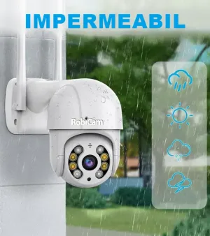 Kit complet de supraveghere video RobiCam – 3 camere WiFi 4MP + carduri de memorie + cabluri + cutii de montare