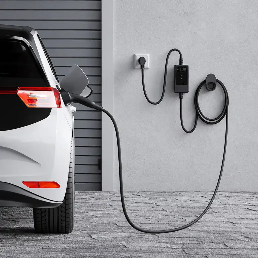 Încărcător portabil DEPOW 3,7 kW pentru vehicule electrice Tip 2, 6–16A, cablu 7 m, control prin aplicație, IP66