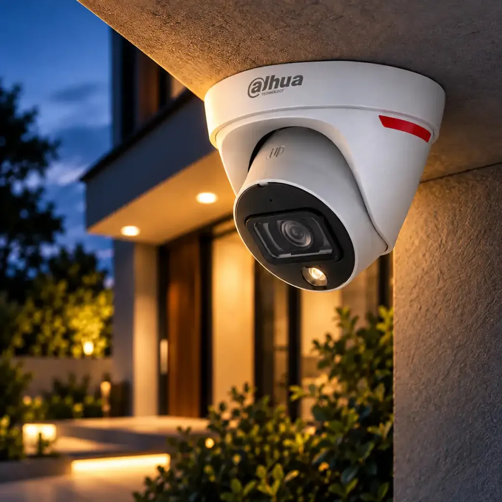 Cameră dome IP Dahua IPC-HDW1439T1-A-LED-0280B-PRO – 4MP WizColor Lite, 2.8 mm, SMD+, microfon, PoE