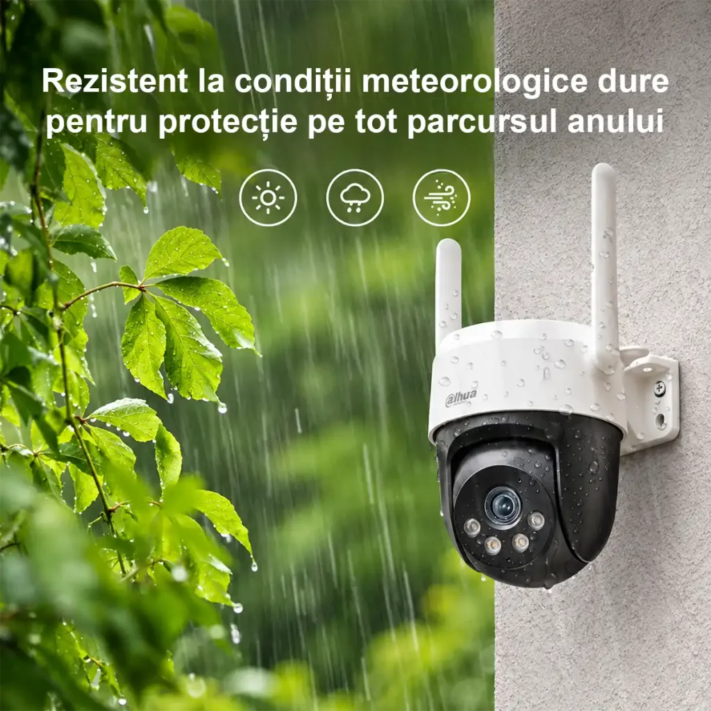 Cameră Dahua P5AE-PV-4G-0400B 5MP 4G PT cu AI, Auto Tracking, vedere nocturnă color și audio bidirecțional