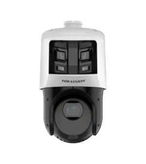 Hikvision DS-2SE4C425MWG-E/26 – Cameră IP profesională duală PTZ TandemVu 10MP (6MP+4MP), zoom optic 25x, ColorVu, DarkFighter, AcuSense AI, panoramă 180°, vedere nocturnă până la 100 m, PoE+, IP66