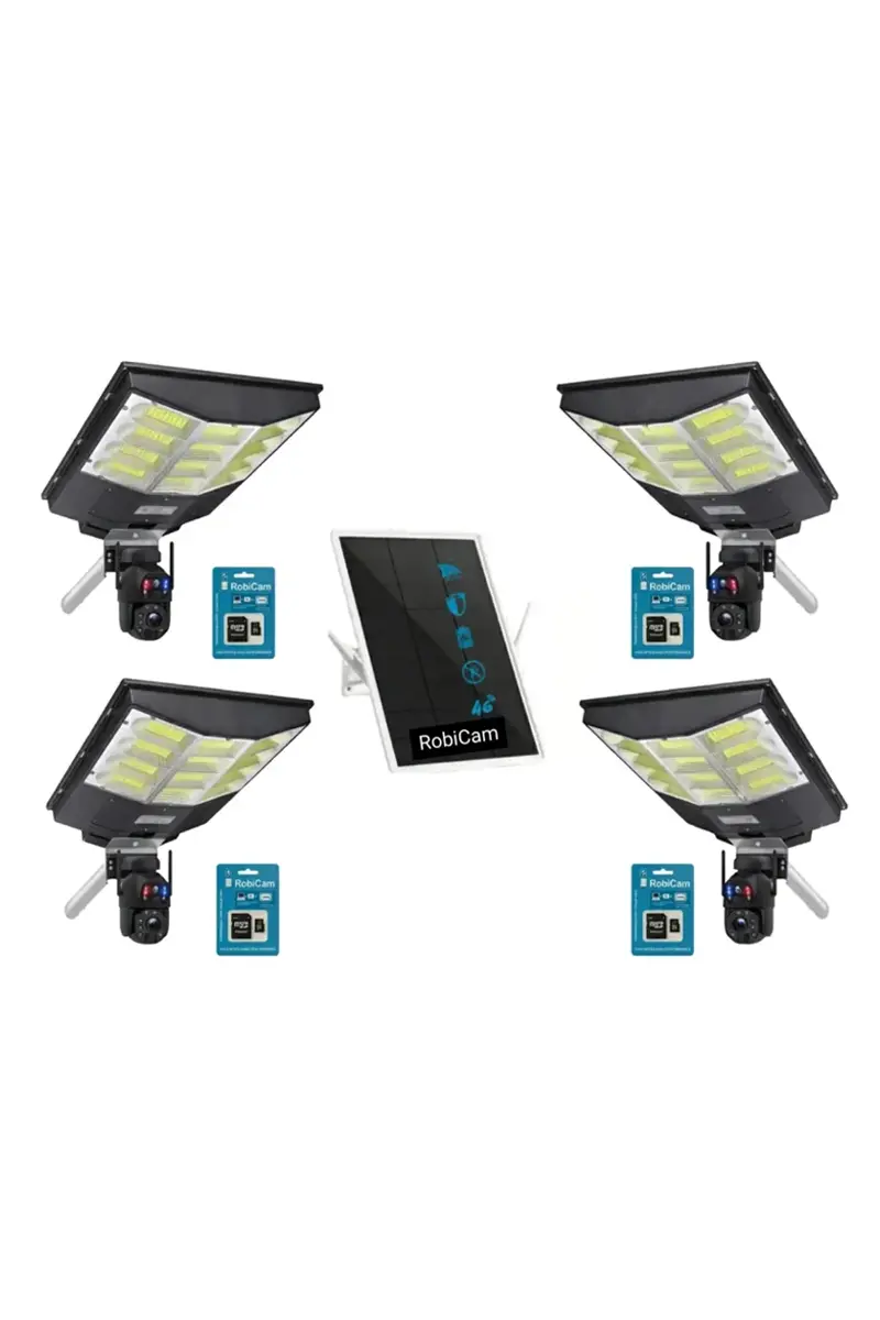RobiCam-Bee-Protect-Pro-MAX RobiCam SOLAR Protect MAX PRO – Sistem solar pentru supraveghere video a stupinelor și barajelor – 4 camere duale 20X ZOOM, cu lămpi integrate, router solar cu cartelă SIM și carduri de memorie de 128 GB