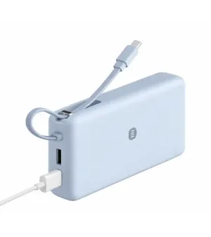 Baterie externă Xiaomi 20000mAh 67W cu cablu USB-C încorporat, afișaj, albastru