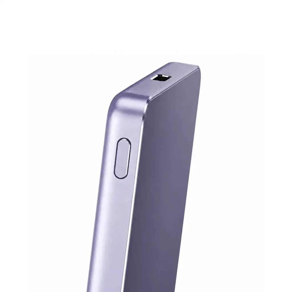 Baterie externă magnetică Xiaomi Super Slim 5000mAh, wireless 15W, USB-C 22.5W, violet