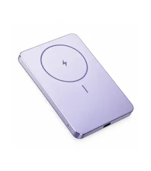 Baterie externă magnetică Xiaomi Super Slim 5000mAh, wireless 15W, USB-C 22.5W, violet