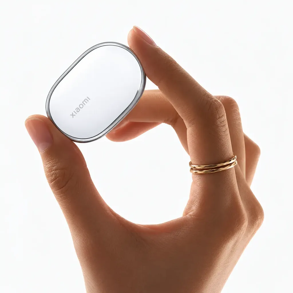 Tracker Bluetooth Xiaomi Tag pentru chei, bagaje și obiecte personale, Apple Find My și Google Find Hub, IP67, alb