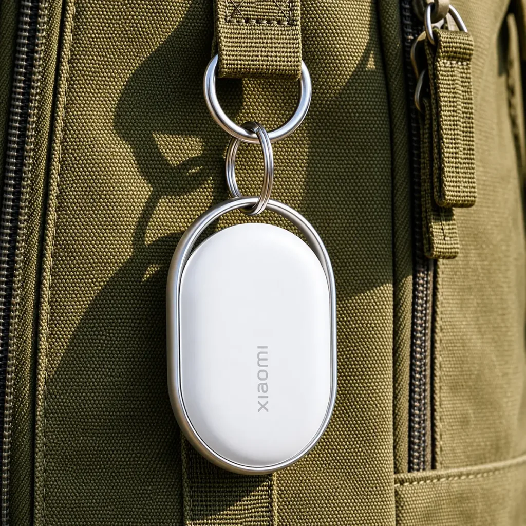 Tracker Bluetooth Xiaomi Tag pentru chei, bagaje și obiecte personale, Apple Find My și Google Find Hub, IP67, alb