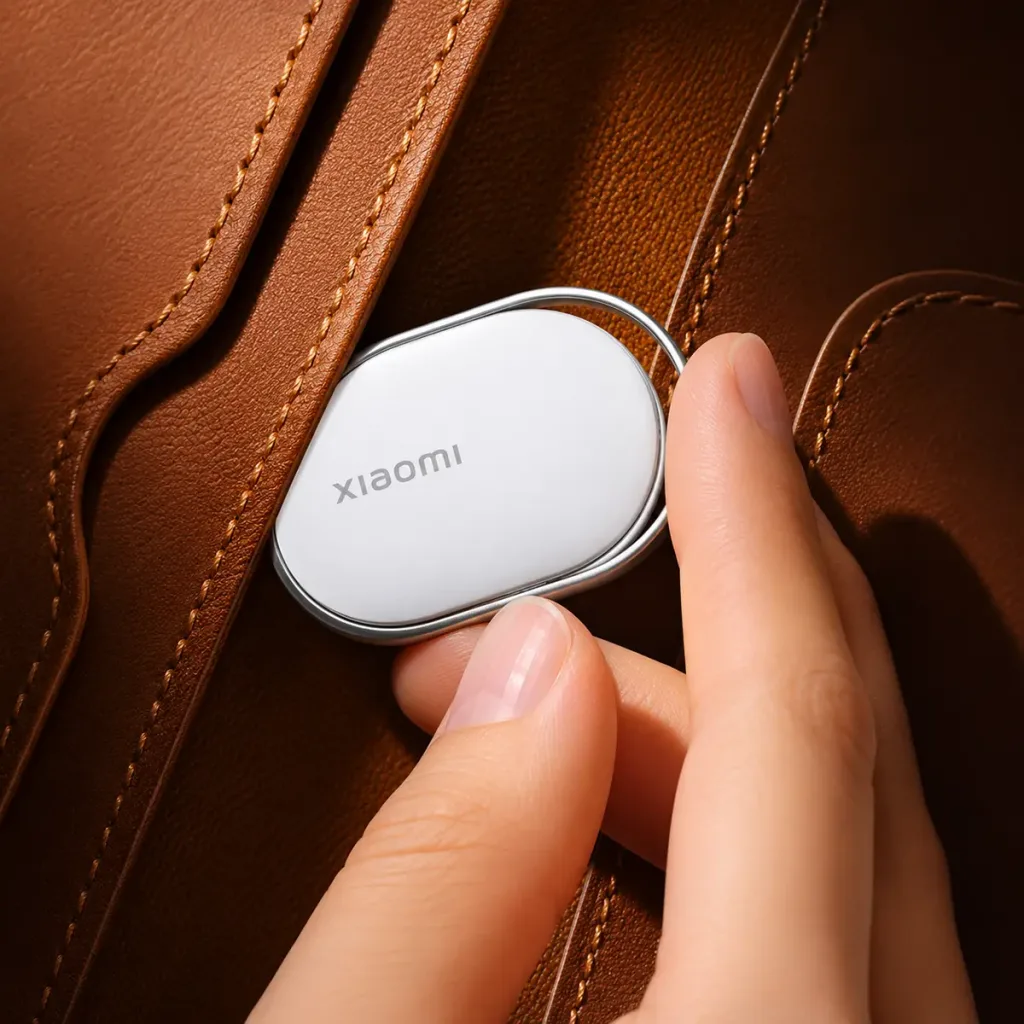 Tracker Bluetooth Xiaomi Tag pentru chei, bagaje și obiecte personale, Apple Find My și Google Find Hub, IP67, alb